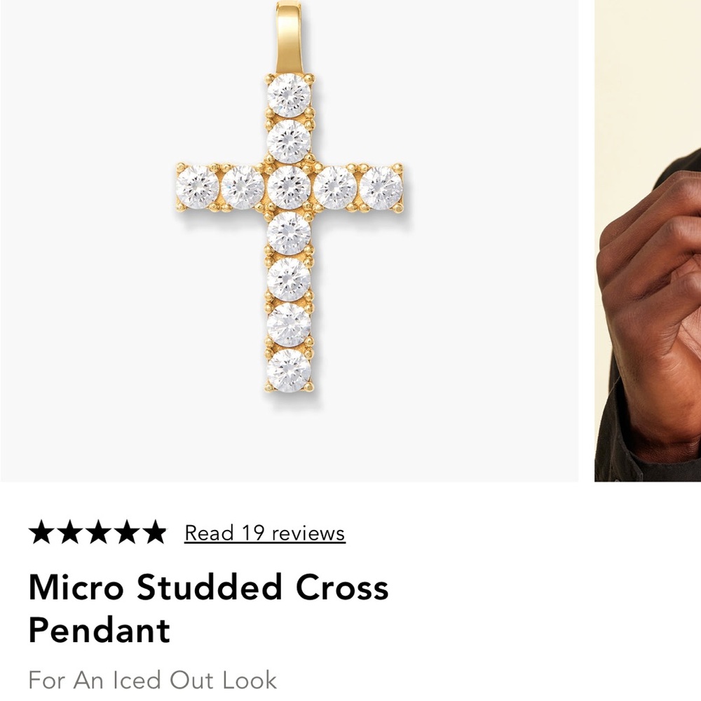 Jaxxon Micro Studded Cross Pendant